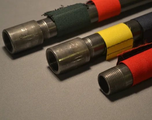 Close-up of pipe markers