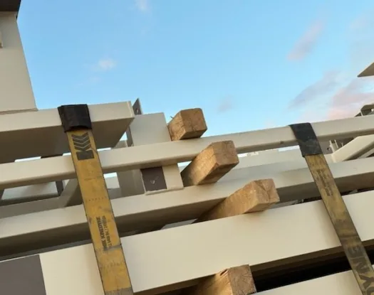 Strap savers on a steel load