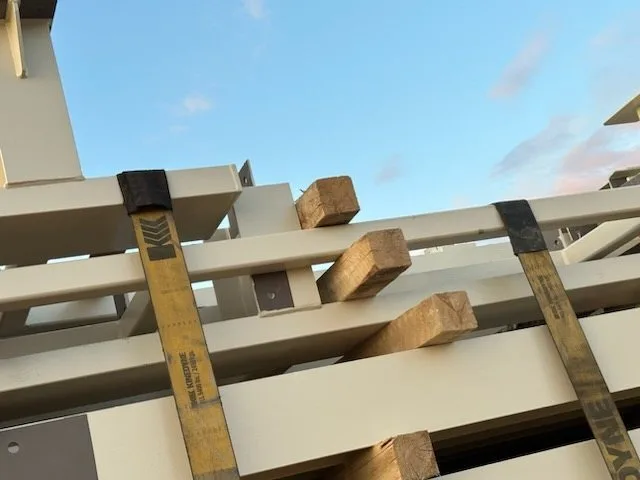Strap savers on a steel load