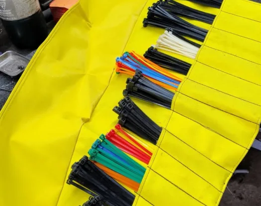 Custom holder for cable ties