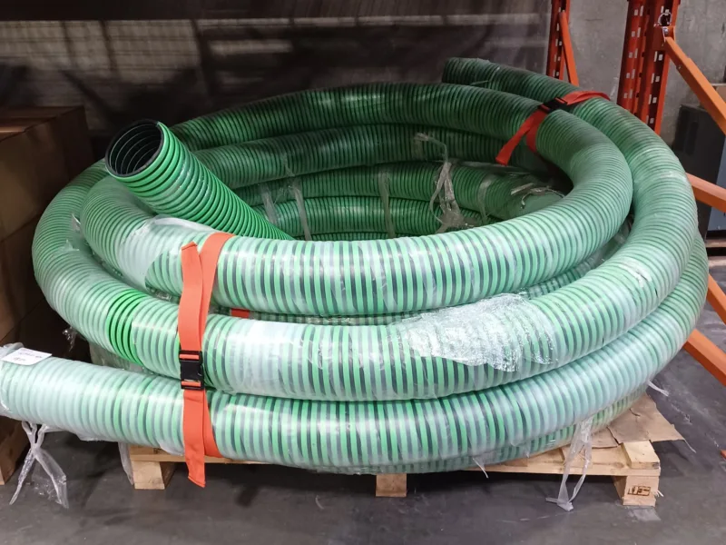Orange strap bundling suction hose